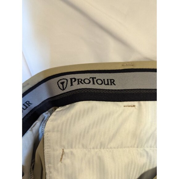 ProTour Mens Golf Pants 36x30 Khaki Slacks READ - Picture 5 of 6